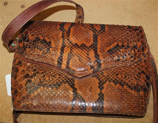 Snakeskin handbag